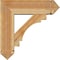 Ekena Millwork Merced Arts and Crafts Rough Sawn Bracket w/ Offset Brace, Western Red Cedar, 8"W x 26"D x 26"H BKT0806X26X26MRC03RWR - alternate 2